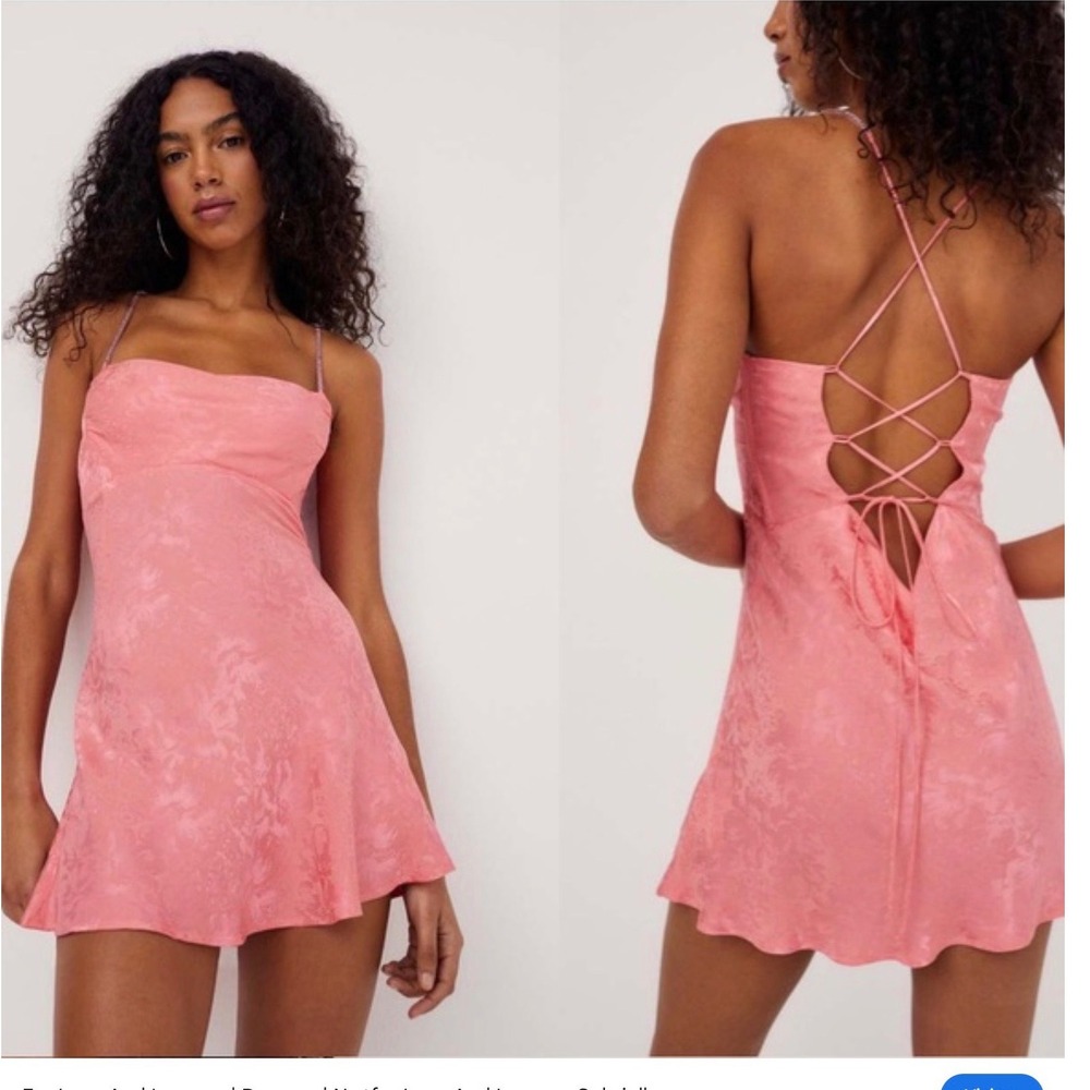For Love & Lemons‎ Gabrielle Mini Dress Pink Floral Satin Jacquard Size M (I)